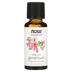Масло герані 30 мл, Now Foods Geranium Essential Oil, ефірне