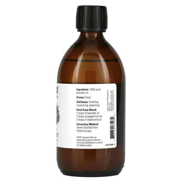 Лавандовое масло, Oil Lavender, Now Foods, Essential Oils, эфирное, 473 мл