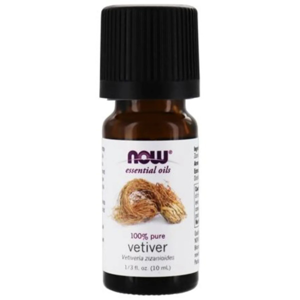 Олія ветиверу, Oil Vetiver, Now Foods, Essential Oils, 100% чиста, ефірна, 10 мл