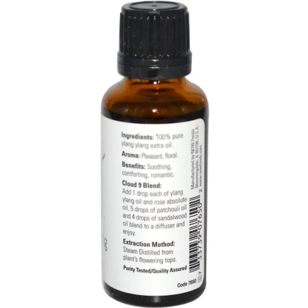 Масло иланг-иланга, Oil Ylang Ylang Extra, Now Foods, Essential Oils, эфирное, экстра, 30 мл