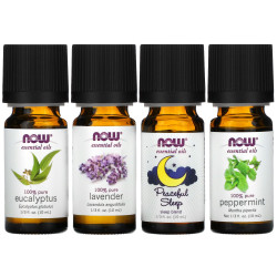 Эфирные масла, NOW Foods Essential Oils, расслабляющий набор, 4 х 10 мл.