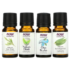 Набор эфирных масел, балансирующий, сезонные изменения, NOW Foods Essential Oils Balancing Kit, 4 по 10 мл