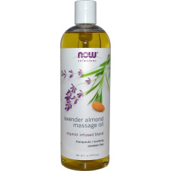Масло лаванды и миндаля, Now Foods Lavender Almond Oil, массажное, 473 мл.