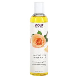 Массажное масло, NOW Foods Solutions Tranquil Rose Massage Oil, успокаивающее, 237 мл