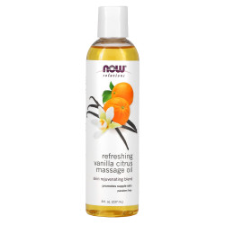 Масажная ванильно-цитрусовая олія, NOW Foods Refreshing Vanilla Citrus Massage Oil, 237 мл