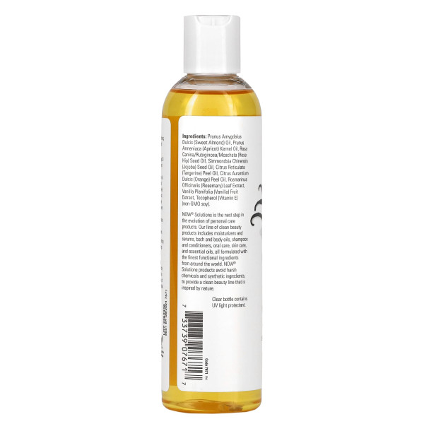 Масажна ванільно-цитрусова олія, Refreshing Vanilla Citrus Massage Oil, NOW Foods, Solutions, освіжаюча, 237 мл