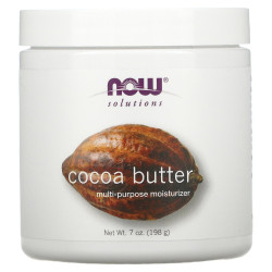 Масло какао, Now Foods Cocoa Butter, 198 мл