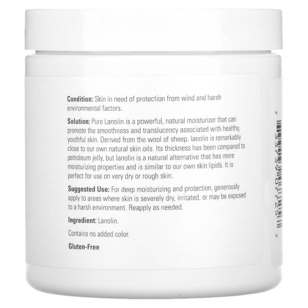 Ланолін, Pure Lanolin, Now Foods, Solutions, чистий, 198 гр