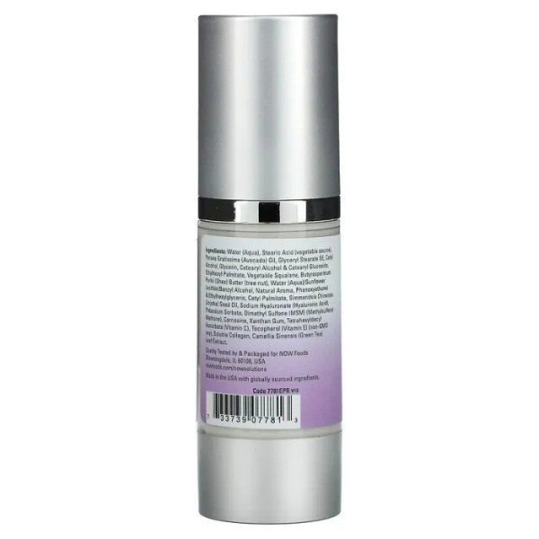 Крем нічний з гіалуроновою кислотою, Hyaluronic Acid Creme, NOW Foods, Solutions, 59 мл