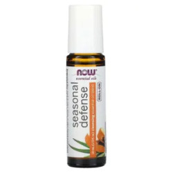 Смесь масел сезонная защита, роликовый аппликатор, Seasonal Defense Now Foods Essential Oils, 10 мл