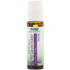 Олія лаванди ролик, органік, Certified Organic Lavender Roll-On NOW Foods, 10 мл