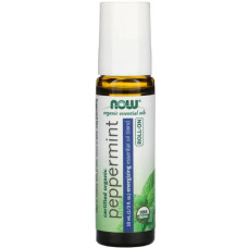 Масло перечной мяты органик роллер, Now Foods Essential Oils Organic Peppermint Oil, 10 мл
