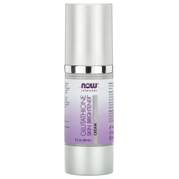 Крем для шкіри з глутатіоном, Glutathione Skin Brightener Cream, Now Foods, Solutions, освітлюючий, 59 мл