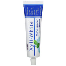 Зубна паста-гелем з м'ятою та харчовою содою, Now Foods Toothpaste Gel, без фтору, 181 г.