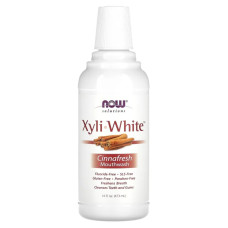 Ополаскиватель для полости рта, Now Foods XyliWhite Mouthwash, освежающая корица, 473 мл.