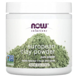 Глина для лица, Now Foods European Clay, 170 г, европейский порошок