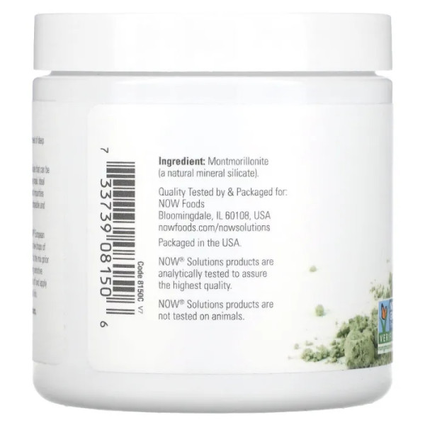 Глина для лица, European Clay, Now Foods, Solutions, европейский порошок, 170 г