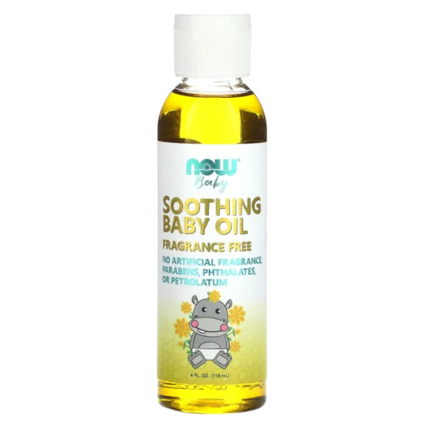 Дитяча олія заспокійлива, Soothing Baby Oil, NOW Foods, без запаху, 118 мл