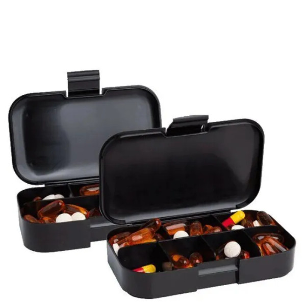 Органайзер для вітамінів, Pillbox Organiser, Smartshake, чорний, 2 шт