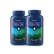 Риб'ячий жир потрійної сили, Triple Strength Fish Oil GNC, 2 банки по 120 гелевих капсул, 1000 мг ДГК ЕПК