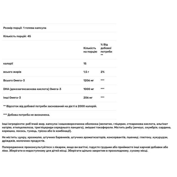 Докозагексаєнова кислота (ДГК), Triple Strength DHA, GNC, 1000 мг, 45 гелевих капсул