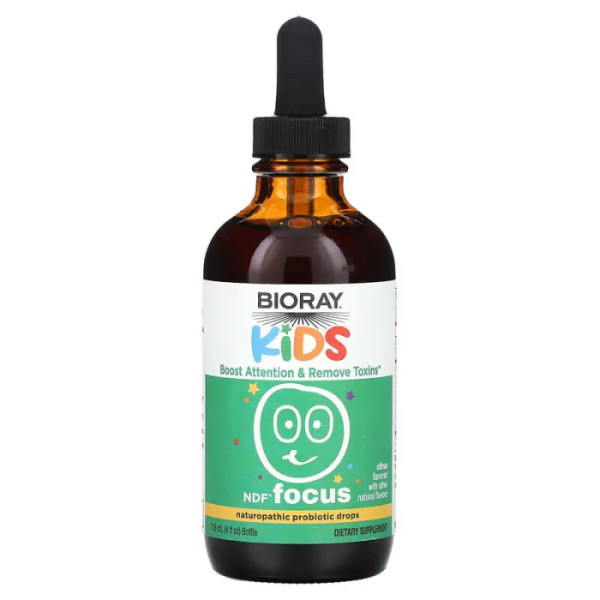Стимуляція роботи кишечника та виведення токсинів, Boost Attention & Remove Toxins, Bioray Inc., цитрус, для дітей, 120 мл