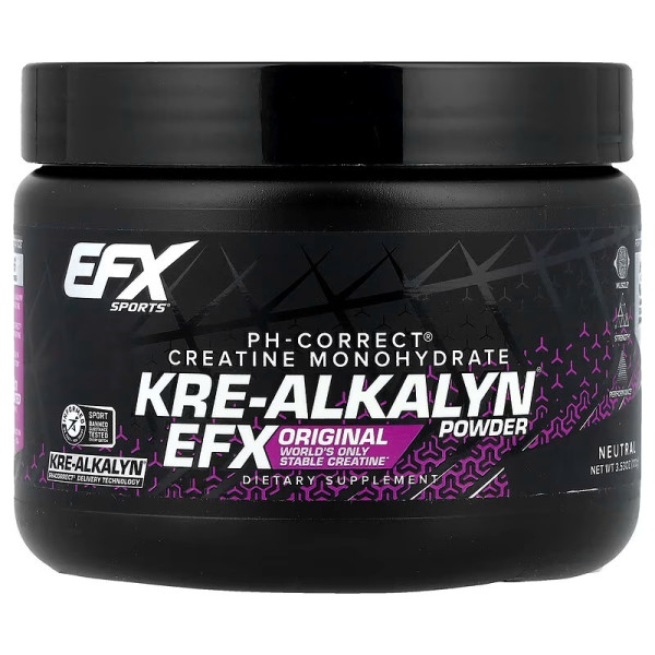 Креалкалін EFX, Kre-Alkalyn EFX Powder, All American EFX, креатин моногідрат до і після тренування, порошок з нейтральним смаком, 100 гр.
