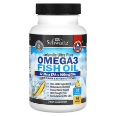Омега-3 рыбий жир, вкус лимона, BioSchwartz Omega 3 Fish Oil, 90 гелевых капсул
