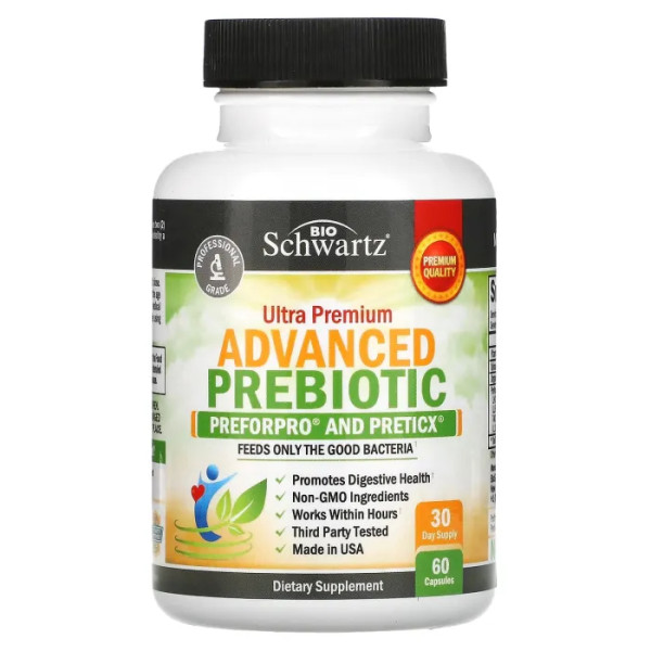 Пребіотик, Advanced Prebiotic, BioSchwartz, преміум, 60 капсул