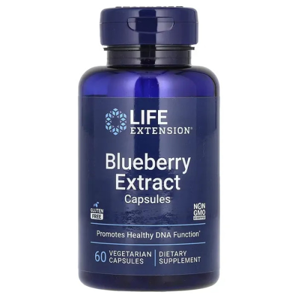 Экстракт черники, Blueberry Extract, Life Extension, 60 вегетарианских капсул
