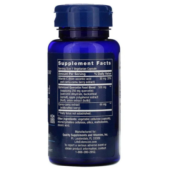 Кверцетин (Optimized Quercetin), Life Extension, 250 мг, 60 капсул
