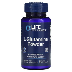 L глутамин, порошок, Life Extension L-Glutamine, 100 г