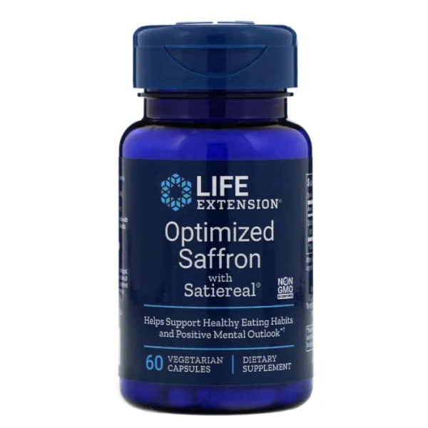 Шафран с Satiereal, Saffron, Life Extension, 60 капсул