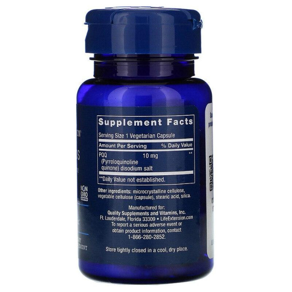 Пірролохінолінхінон, PQQ Caps, Life Extension, 10 мг, 30 кап.