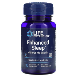 Здоровый сон, Enhanced Sleep, Life Extension, без мелатонина, 30 капсул