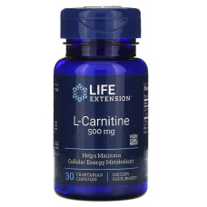 Картин 500 мг, Life Extension L-Carnitine, 30 капсул