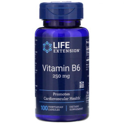 Витамин В6 (пиридоксин), Life Extension Vitamin B6, 250 мг, 100 вегетарианских капсул