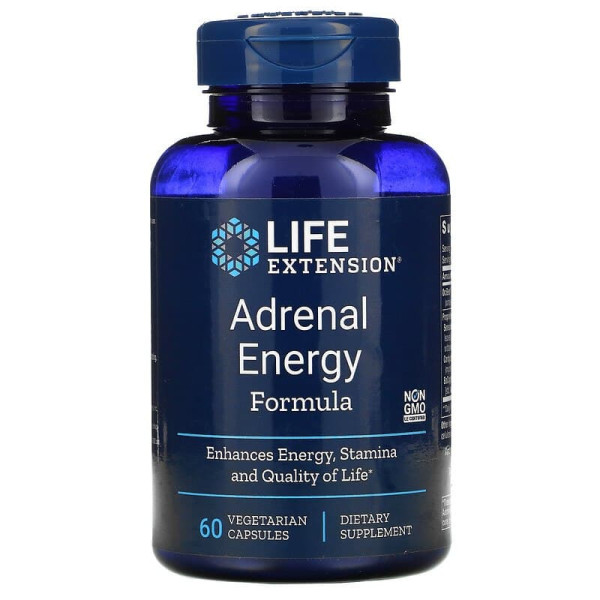 Наднирники, енергетична формула, Adrenal Energy, Life Extension, 60 кап.