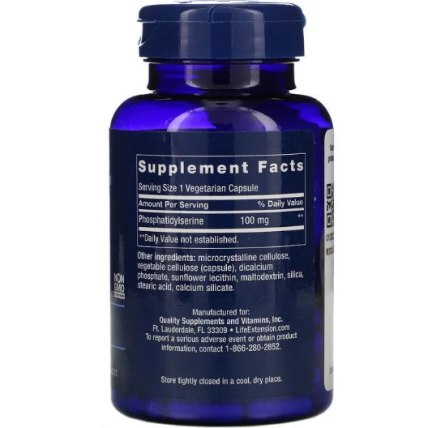 Фосфатидилсерин (PS Caps), Life Extension, 100 мг, 100 кап.