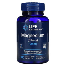 Цитрат магнію 100 мг, Life Extension Magnesium (Citrate), 100 вегетаріанських капсул