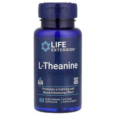 Л-Теанін, Life Extension L-Theanine, 200 мг, 60 вегетаріанських капсул (100 мг в капсулі)