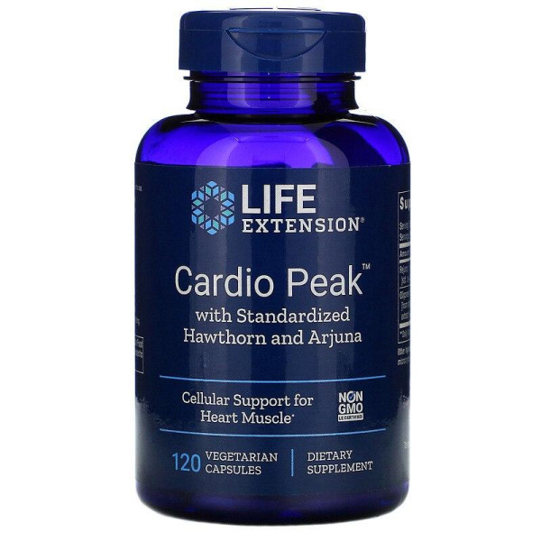 Кардіотонік, Cardio Peak, Life Extension, глід \/ арджуна, 120 капс.