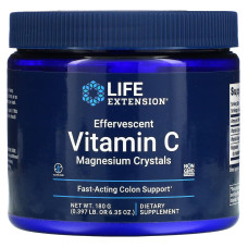 Вітамін С шипучий з магнієм, Life Extension Vitamin C Magnesium, кристали, 180 г