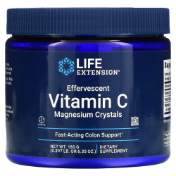 Вітамін С шипучий з магнієм, Life Extension Vitamin C Magnesium, кристали, 180 г
