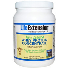 Сироватковий протеїн, Life Extension Whey Protein, концентрат, ваніль, 520 г.