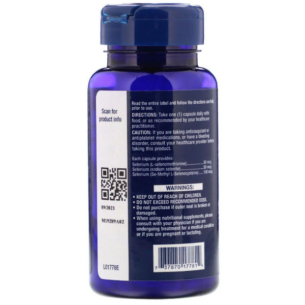 Селен з вітаміном Е, Super Selenium, Life Extension, комплекс, 100 капсул