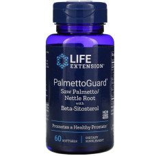 Здоровье простаты с пальметто и крапивой, PalmettoGuard Life Extension, 60 капсул