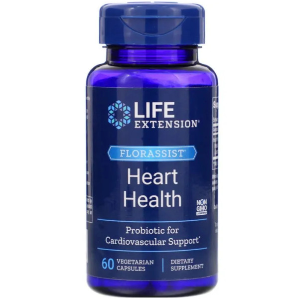 Пробіотик, здоров'я серця, Heart Health Probiotic, Life Extension, 60 капсул
