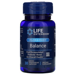 Пробиотик, Life Extension FlorAssist Balance, 30 капсул
