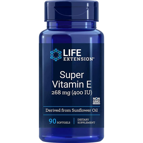 Вітамін Е натуральний, Vitamin E, Life Extension, 400 МО, 90 капсул